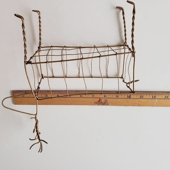 Rustic Wire Art Gold Reindeer Deer - Picture 2 of 3